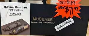 MUÜBAER 4K Mirror Dash Cam Front and Rear with 10-inch Touch Screen